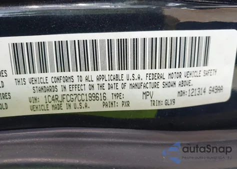 2012 Jeep Grand Cherokee Overland из США, поврежденный, VIN 1C4RJFCG7CC199616